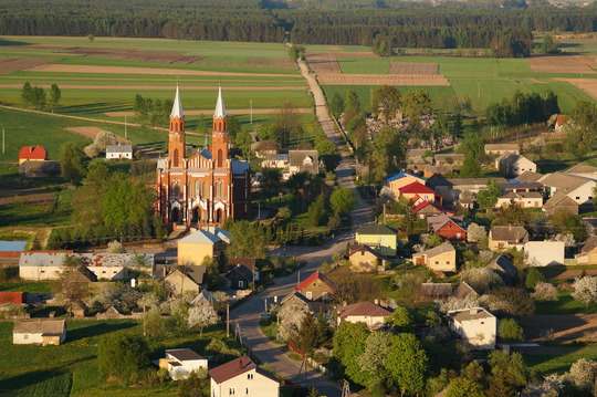 Panorama wsi Wyszonki Kościelne