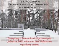 Zaśnieżone Wzgórze Straceń w Choroszczy, które jest miejscem upamiętniającym wybuch Powstania Styczniowego