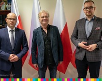 Od lewej; marszałek Artur Kosicki, Jacek Bromski, Sebastian Łukaszewicz
