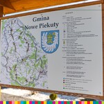 tablica z mapą gminy Nowe Piekuty