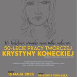 plakat zapowiadający jubileusz 50-lecie Krystyna Konecka