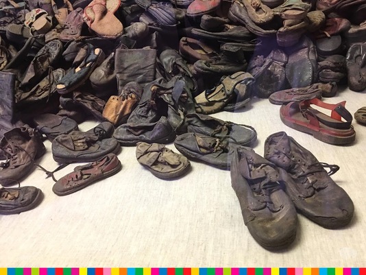 Buty po zamordowanych więźniach obozu Auschwitz-Birkenau