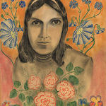 portret kobiety wśród kwiatów