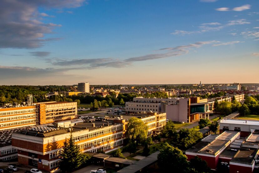 Panorama kampusu Politechniki Białostockiej.