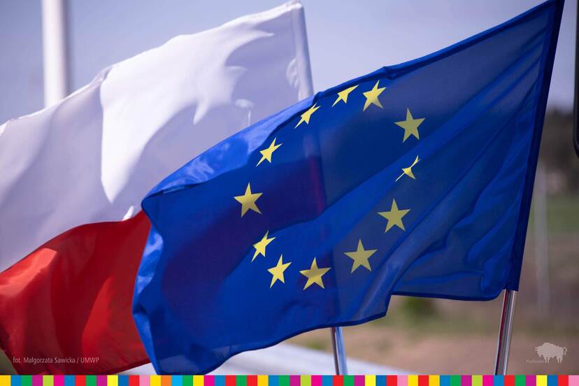 Ilustracja do artykułu Flaga Unii Europejskiej i Polski.jpg