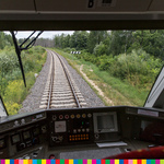 Tory kolejowe z perspektywy wnętrza pociągu 
