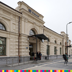 Budynek dworca PKP Białystok z zewnątrz