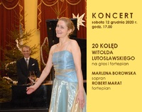 Plakat Koncertu 20. Kolęd W. Lutosławskiego, 12.12.2020
