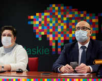 Komitet Umowy Partnerstwa - posiedzenie. Od lewej: dyrektor Departamentu Rozwoju Regionalnego Joanna Sarosiek i marszałek Artur Kosicki