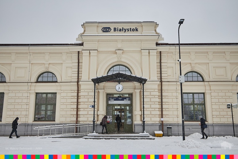 Budynek dworca PKP w Białymstoku