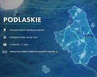 Grafika z symboliczną mapą woj.podlaskiego