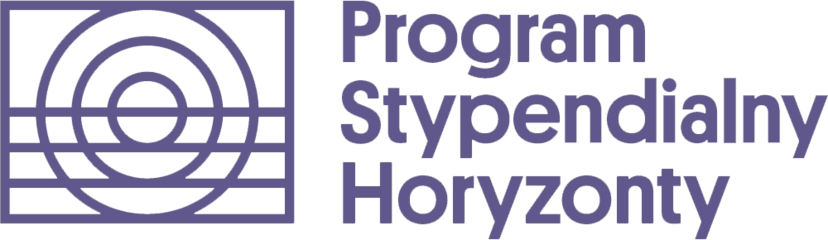 Grafika z napisem: Program Stypendialny Horyzonty.