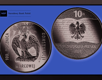 Grafika z monetami upamiętniającymi Konstytucję Marcową