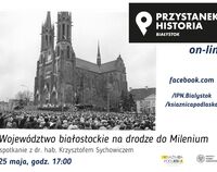 Szczegóły spotknia z dr. Sychowiczem - data i tytuuł wydarzenia. Zdjęcie katedry białosotckiej.