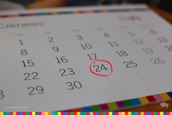 Strona z kalendarza z zaznaczonym dniem 24 czerwca