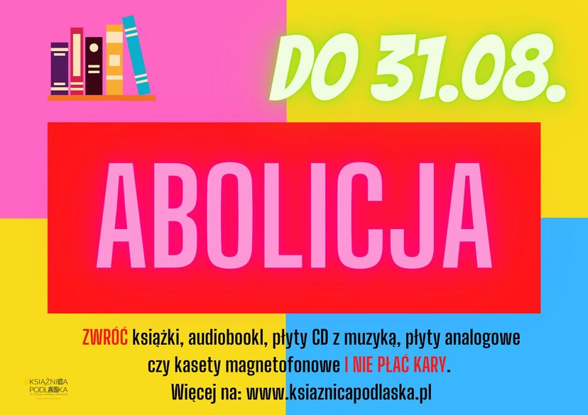 Infografika dotycząca abolicji w Książnicy Podlaskiej