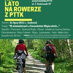 plakat XX LATO na rowerze z PTTK