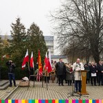 Uroczystości pod pomnikiem Marszałka Piłsudskiego w Sokółce.