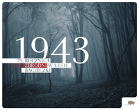 Liczba 1943 na tle drzew w lesie