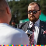 Wicemarszałek Łukaszewicz rozmawia z mediami
